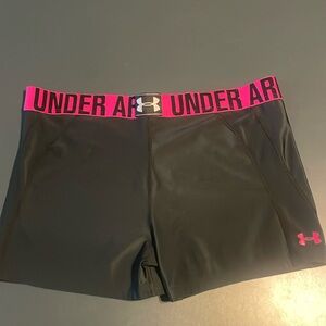 Under armour biker shorts - size large - worn